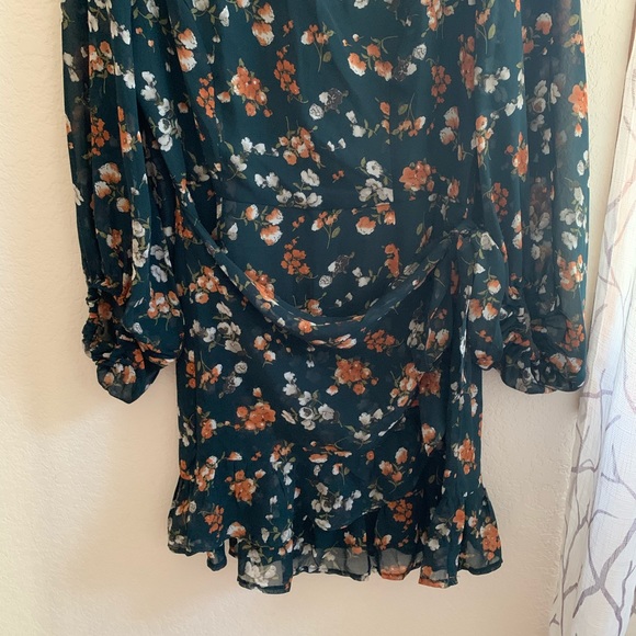 Princess Polly Teal Meral Mini Dress 6 - Picture 6 of 15